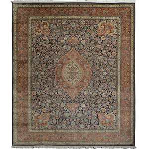 Fine Hand-knotted Traditional Kashmir Silk Rug 247cm x 336cm