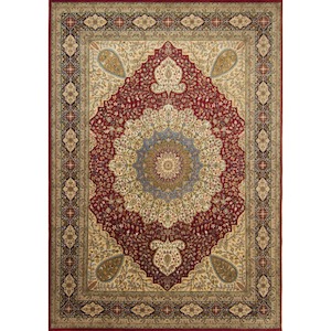 Fine Hand-knotted Wool and Silk Tabriz Design Rug 274cm x 363cm