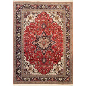 Super Fine Hand-knotted Wool & Silk Tabriz Persian Rug 307cm x 404cm