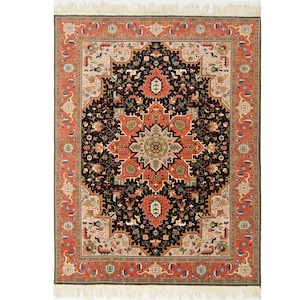 Fine Hand-knotted Wool & Silk Tabriz Persian Rug 151cm x 200cm