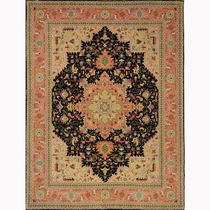 Super Fine Hand-knotted Persian Wool and Silk Tabriz Rug 153 cm x 200 cm