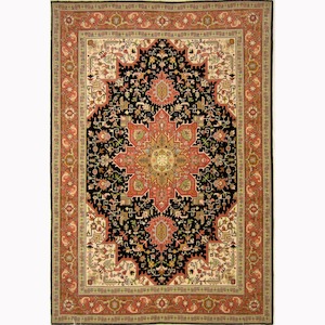 Super Fine Hand-knotted Wool and Silk Persian Rug 148cm x 210cm