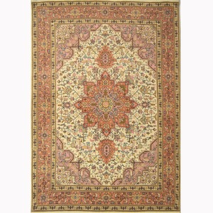 Super Fine Hand-knotted Persian Wool and Silk Tabriz Rug 154cm x 209cm