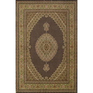 Fine Hand-knotted Wool & Silk Tabriz Persian Rug 151cm x 219cm