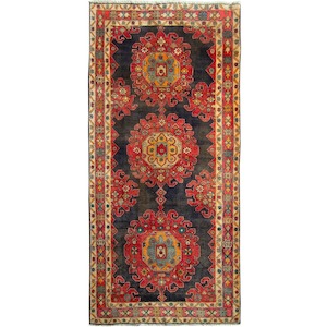 Carpet: Hand-knotted Vintage Wool Azarbaijan Persian Hallway Runner 147cm x 329cm