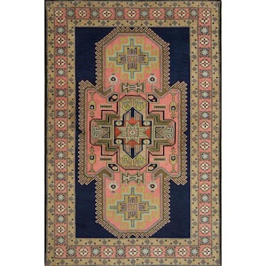 Fine Hand-knotted Wool Persian Ardabil Rug 139cm x 240cm