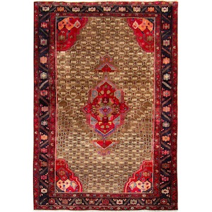 Fine Hand-knotted Wool Vintage Bijar Persian Hallway Runner 152cm x 312cm