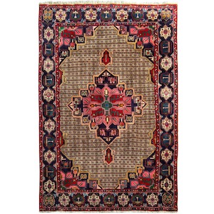 Fine Hand-knotted Wool Tribal Vintage Bijar Persian Runner 155cm x299cm