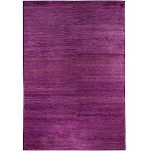 Modern Hand-knotted Wool Purple Rug 170cm x 235cm