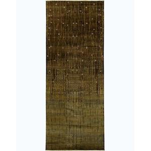 Super Fine Hand-knotted NZ Wool and Silk Contemporary Extra Large Rug 185cm x 485cm