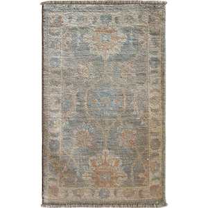 Hand-knotted Muted Blue Rug Small 60cm x 88cm