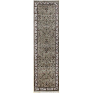 Fine Hand-knotted Saruk Design Hallway Runner 82cm x 257cm