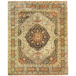 Fine Hand-knotted Wool Traditional Saruk Rug 271cm x 362cm