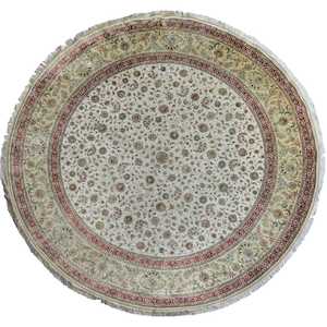 Fine Hand-knotted 100% Silk Round Rug 244cm x 244cm