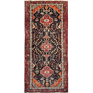 Fine Hand-knotted Wool Vintage Persian Runner 140cm x 308cm