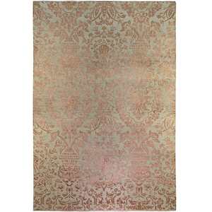 Fine Handmade Wool & Silk Damask Modern Rug 171cm x 244cm