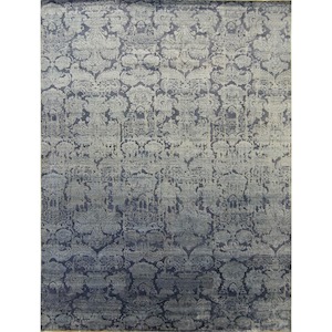 Fine Hand-knotted Wool and Silk Modern Rug 295cm x 407cm