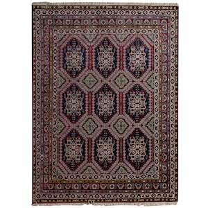 Carpet: Fine Hand-knotted Wool Samarkand Rug 151cm x 203cm