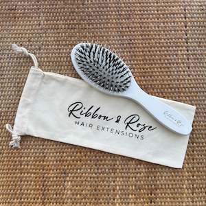 Boar Bristle Brush & Linen Bag