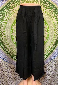 Wide leg palazzo pants black