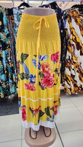 Yellow Floral Summer Skirt or Dress {Facebook Live No: 23}