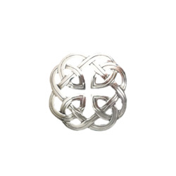 Eternal Interlace Plaid Brooch