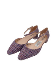 Iona Purple Sandals with Harris Tweed