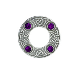 Purple Celtic Brooch