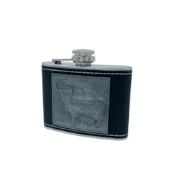 Highland Coo Hip Flask