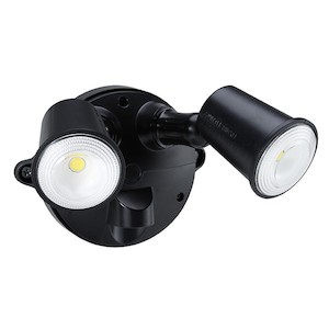 LED Spotlight 2 x 10W (Black) Security Lighting