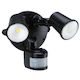 LED Spotlight 2 x 10W with Motion Sensor (Black) Security Lighting