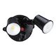 LED Tri-Colour Spotlight 2 x 10W (Black) Security Lighting