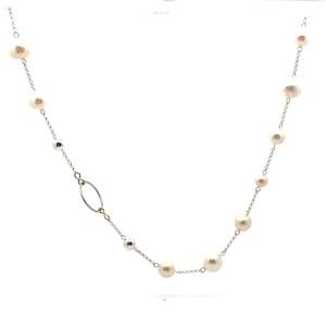 Sterling Silver Fresh Water Pearl Necklace 50cm