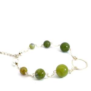 Jewellery: Sterling Silver Fuchsite Green Bracelet