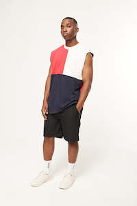 Segment Free Tank Navy/red