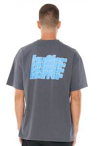 Huffer By Huffer: BLOCK TEE 220/LOW STACKS GRAPHITE