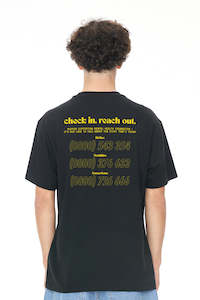 People Presence: MENS SUP TEE/REACH OUT BLACK