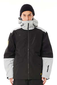 Mens Slowpoke Snow Jkt Black/silver