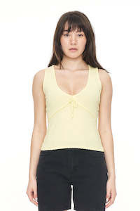 Kimi V-neck Knit Top Limoncello