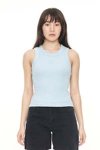 Womens Tops: SIGNATURE RIB TANK Y2K BLUE