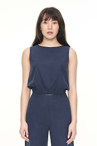 Womens Tops: LOUNGE TOP NAVY