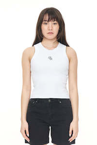 SIGNATURE RIB TANK WHITE