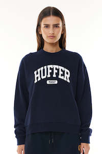 Womens Hoods Crews: WMNS COURT CREW/3 POINTER NAVY