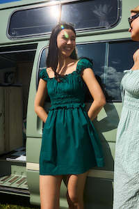 CRUISE ISLA MINI DRESS JEWEL GREEN