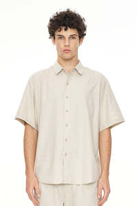 Mens Shirts: LIN-IN SS SHIRT TOI TOI