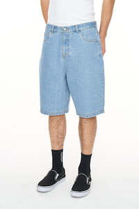 Mens: BLOCK EMB SHORT/OLDE BLUE WASH