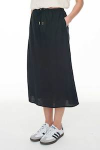 Lin-in Franca Midi Skirt Black