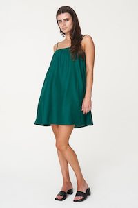 Dresses: LIN-IN MINI SUNDRESS JEWEL GREEN