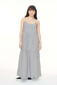 HARPER RESORT DRESS BLACK/CHALK