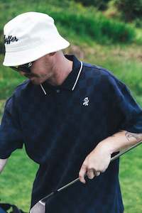 Check Ss Polo Navy